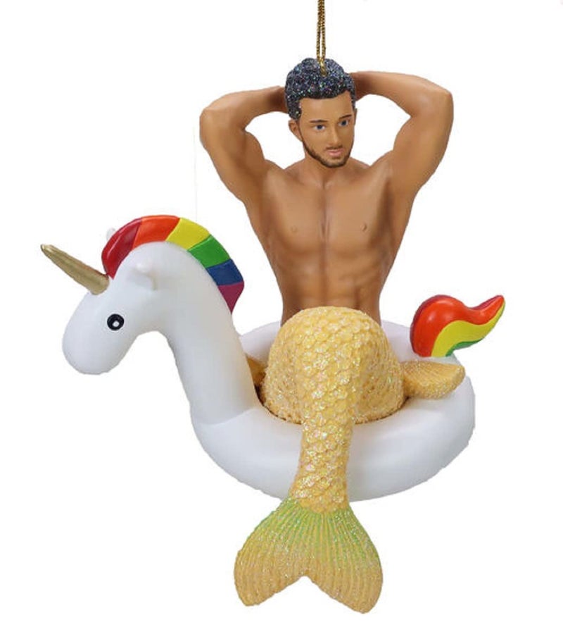 December Diamonds 55-55125 Merman Ornament, Mr Unicorn
